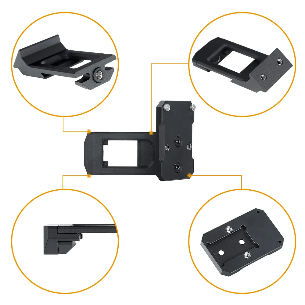 ohhunt&reg; 45 Degree Offset Red Dot Sight Mount Plate for Picatinny Rails Compatible with Holosun 407C/507C/508T