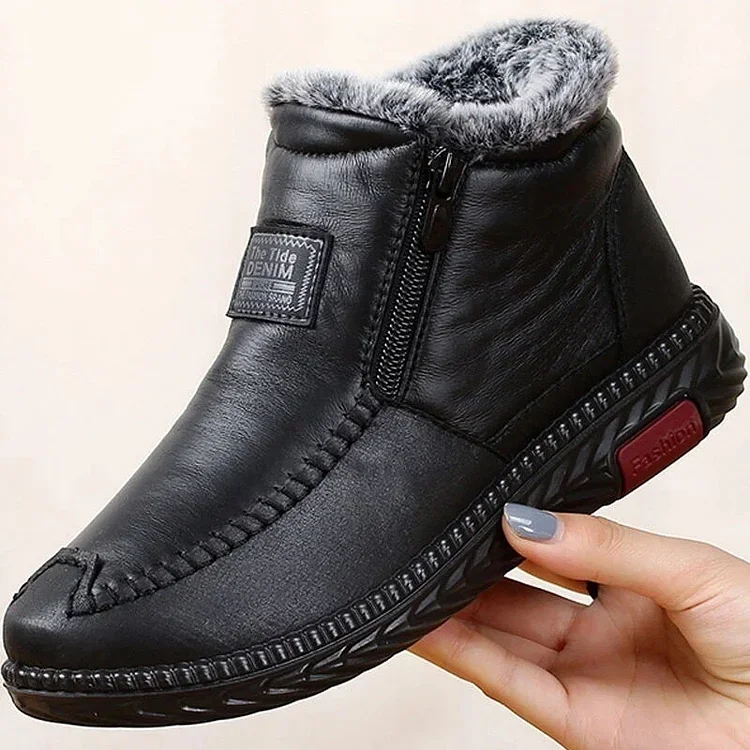 Women’s Waterproof Non-slip Cotton Leather Boots