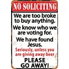 No Soliciting - Vintage Metal Signs - 20*30cm/30*40cm - Warning