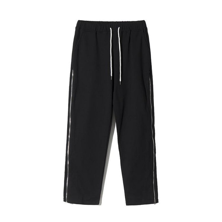Fog Essentials Pants Autumn High Street Straight Zipper Drape Wide Leg Pants Hip Hop Loose Pure Cotton Pants
