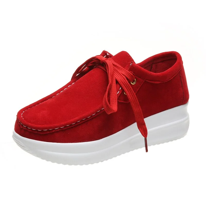 Spring Autumn Casual Sport Shoes Women Solid Color Lace Up Flats 2022 New Lightweight Platform Sneakers Woman Plus Size