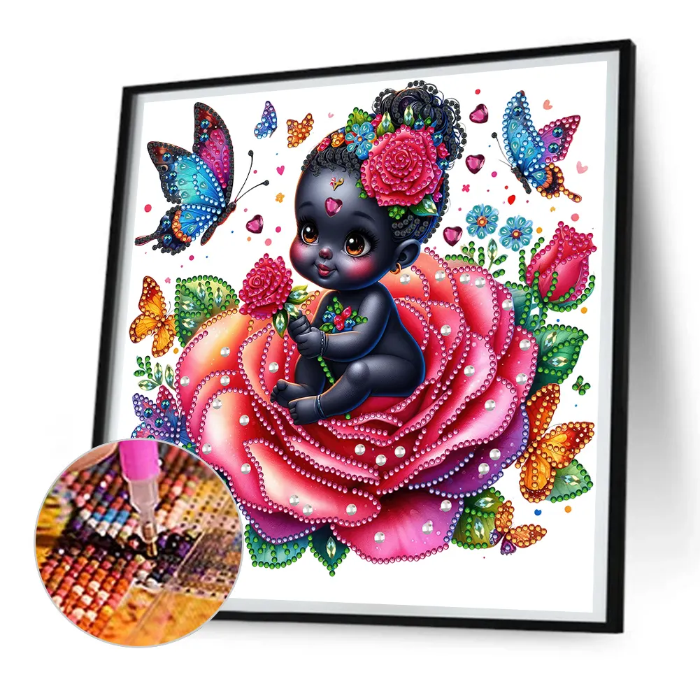 Diamond Painting - Partial Special Shaped Drill - Rose Child(Canvas|30*30cm)