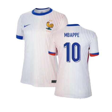 Maillot France Femme Kylian Mbappé 10 Extérieur Euro 2024