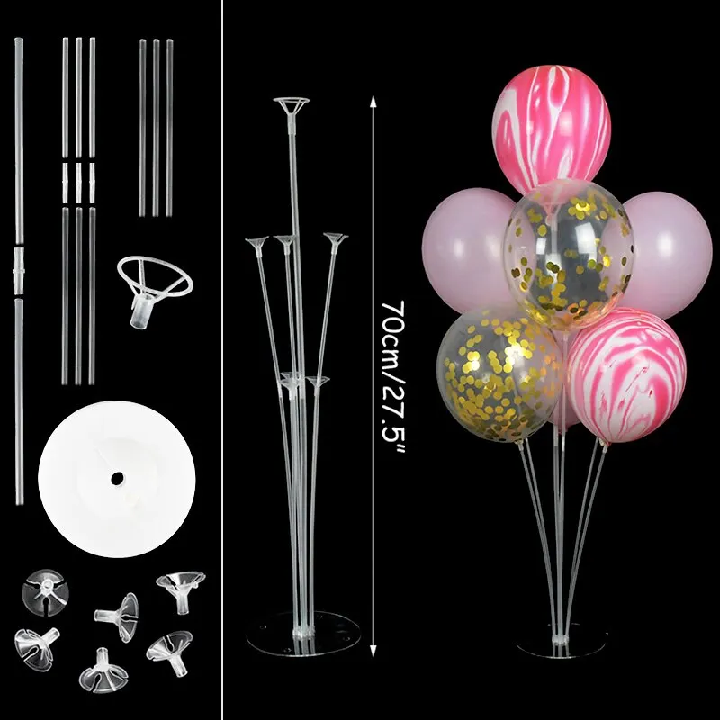 7Tubes Balloons Stand Balloon Holder Column Confetti Balloon Baby Shower Kids Birthday Party Wedding Decoration Supplies