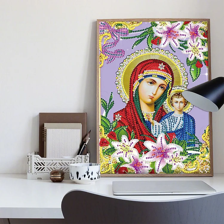 Partial Drills Special-shaped Drill Diamond Painting - Religion Our Lady -  25*30cm