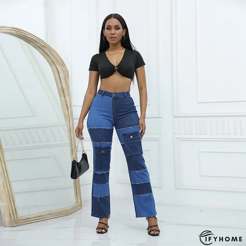 Plus Size Women's Autumn Straight High Waist Denim Pants For Women | IFYHOME
