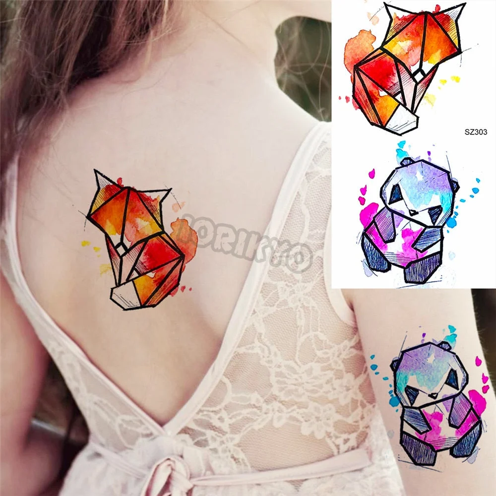 Hummingbird Small Temporary Tattoos For Women Girls Realistic Dandelion Butterfly Fake Tattoo Sticker Minimalist Forearm Tatoos