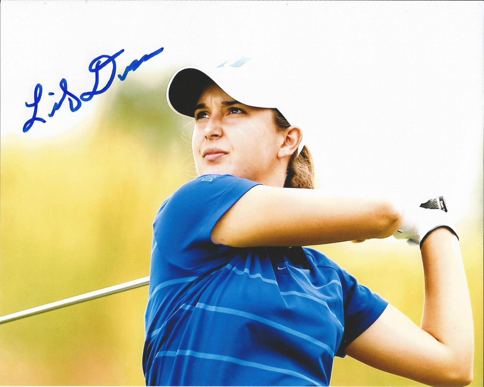 LPGA GOLFER LINDY DUNCAN HAND SIGNED 8X10 Photo Poster painting W/COA DUKE BLUE DEVILS