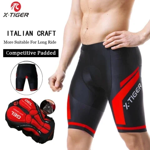 pornhint Pornhint X-Tiger Coolmax 5D Padded Cycling Shorts Shockproof MTB Bicycle Shorts Road Bike Shorts Ropa Ciclismo Tights For Man Women