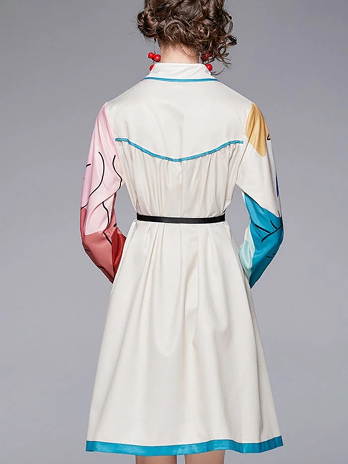 Fashion Print Shirt Dress