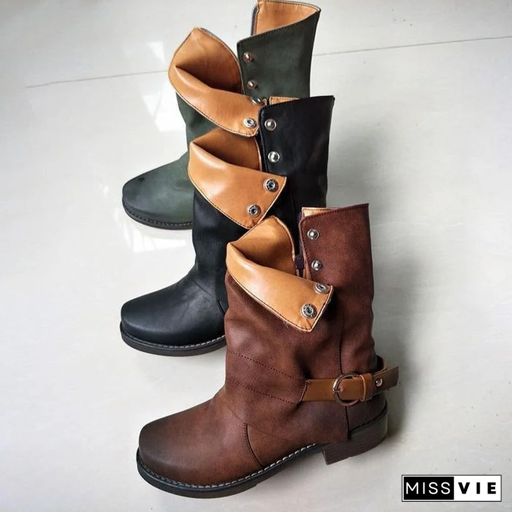 Casual Classic Comfy Zipper Booties