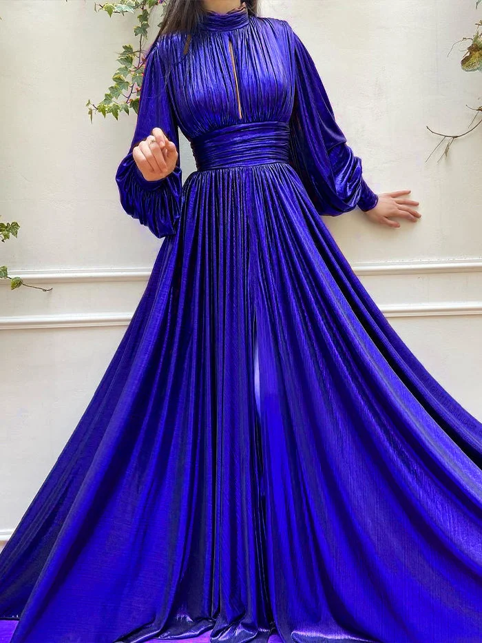 Waist Halterneck Big Swing Dress