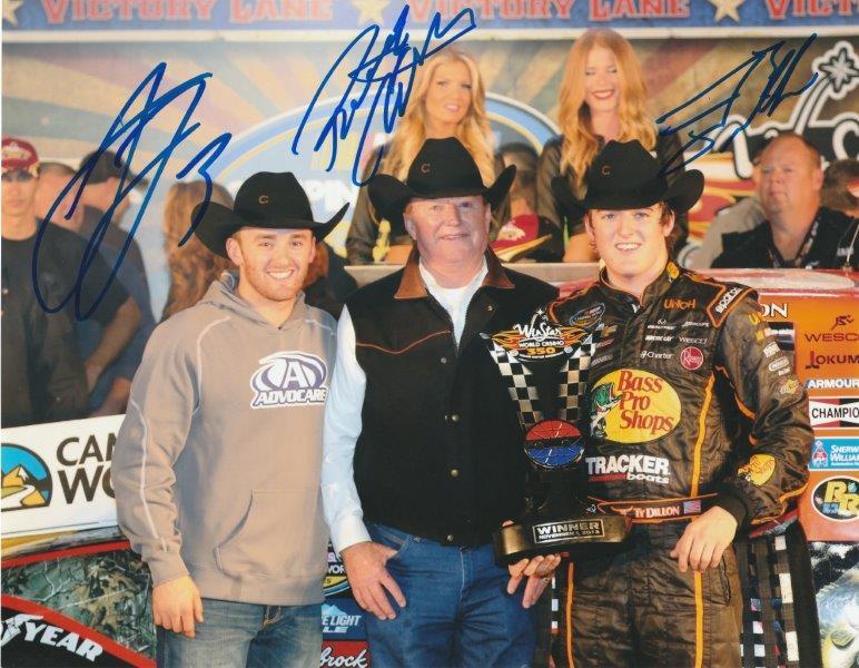 RICHARD CHILDRESS & AUSTIN & TY DILLON Signed NASCAR 8 x 10 Photo Poster painting Autographed