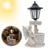 Solar Angel Garden Decor Resin Statue Outdoor Light 600mAh Battery