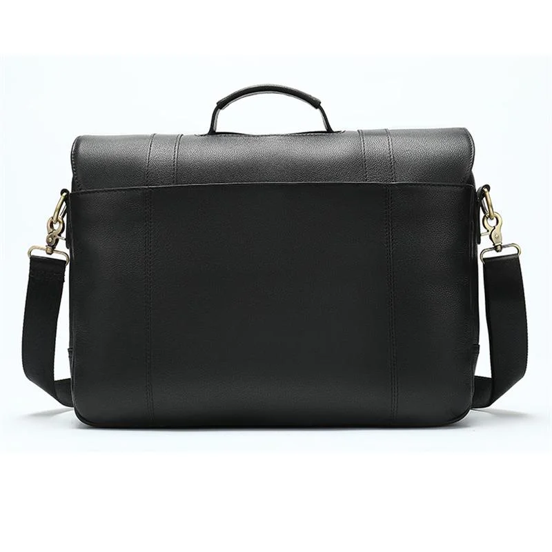 Men's Genuine Leather Handbag Large Capacity Waterproof Crossbody Bag