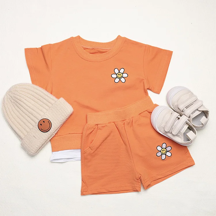 Baby Sport Flower T-Shirt and Shorts Set