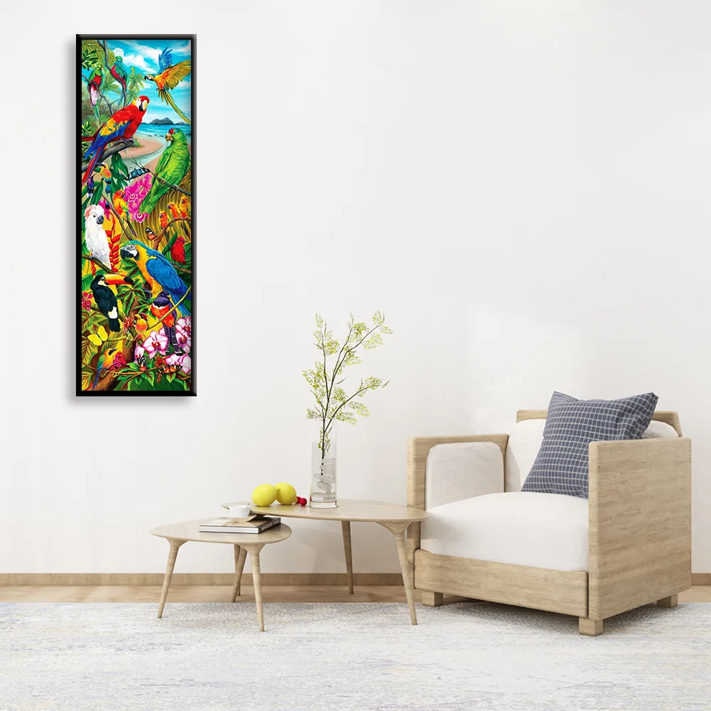 Diamond Painting - Full Round Drill - Color Parrot(30*80cm)
