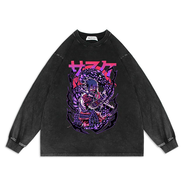 Pure Cotton Naruto Graphic Uchiha Sasuke Sweatshirt weebmemes