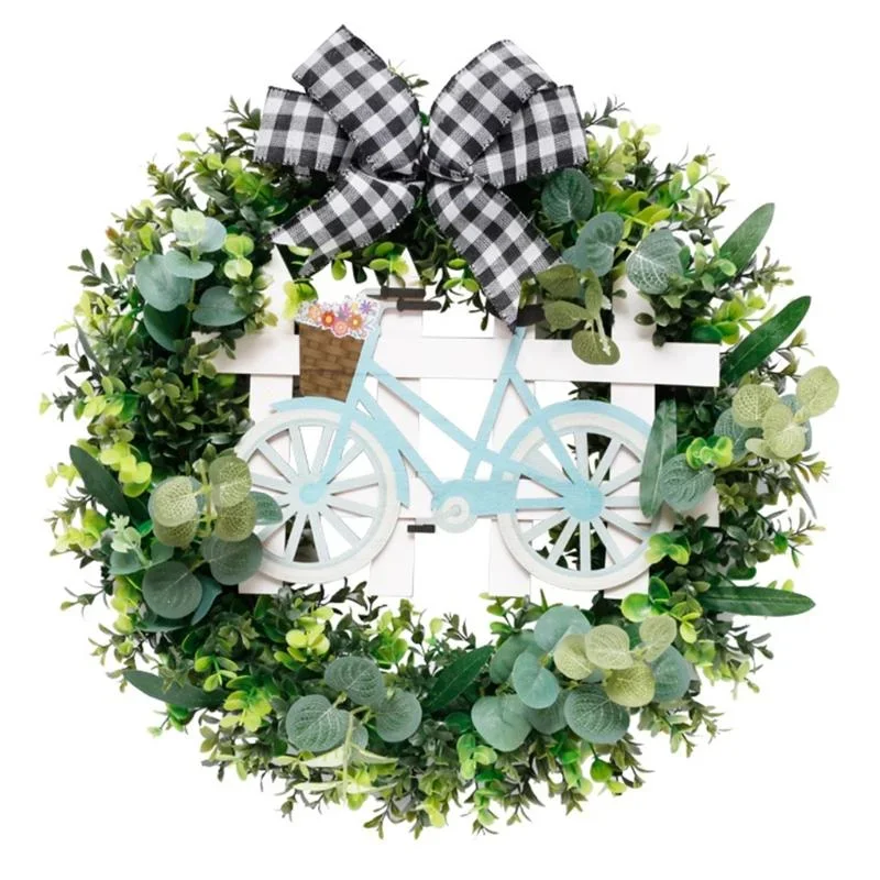 18.90in Artificial Wreath Flower Hanging Garland Wall Door Ornaments
