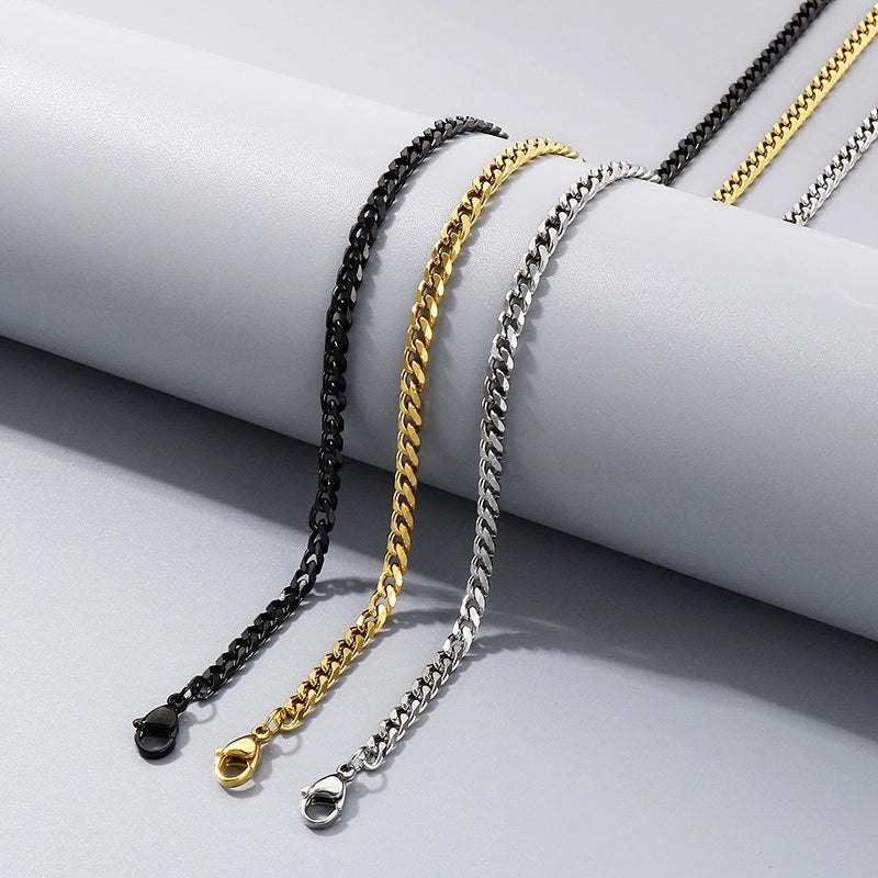 Fashion Hip Hop Stainless Steel Multi-Specification Six-Sided Grinding Men’s And Women’s Jewelry Suit