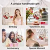 (18.5cm)DIY Acrylic Jigsaw Puzzle Window Hanging with Hanging Chain DIY Stained Glass Decoration Round Window Puzzle Decor for DIY Craft Project (Flower Ladybug)