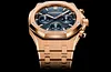 Rose gold 904L steel night blue dial-automatic watch-41mm