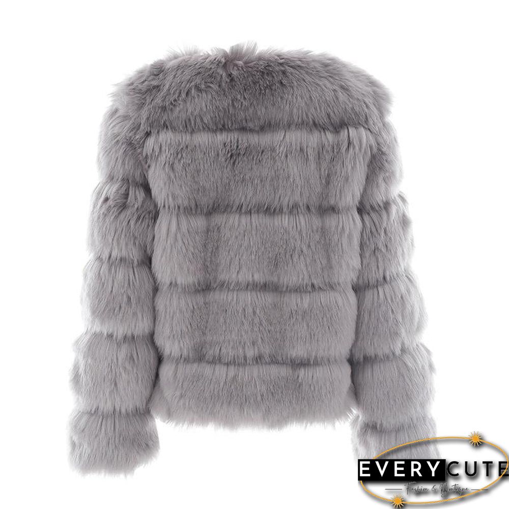 Open Front Fleece Oversize Fuzzy Coat