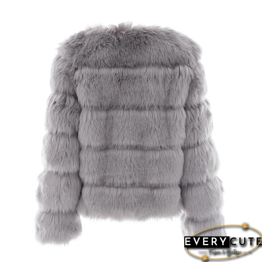 Open Front Fleece Oversize Fuzzy Coat