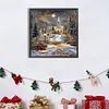 Kit de peinture diamant&eacute;e DIY 5D perceuse ronde 40x40cm (paysage enneig&eacute;)
