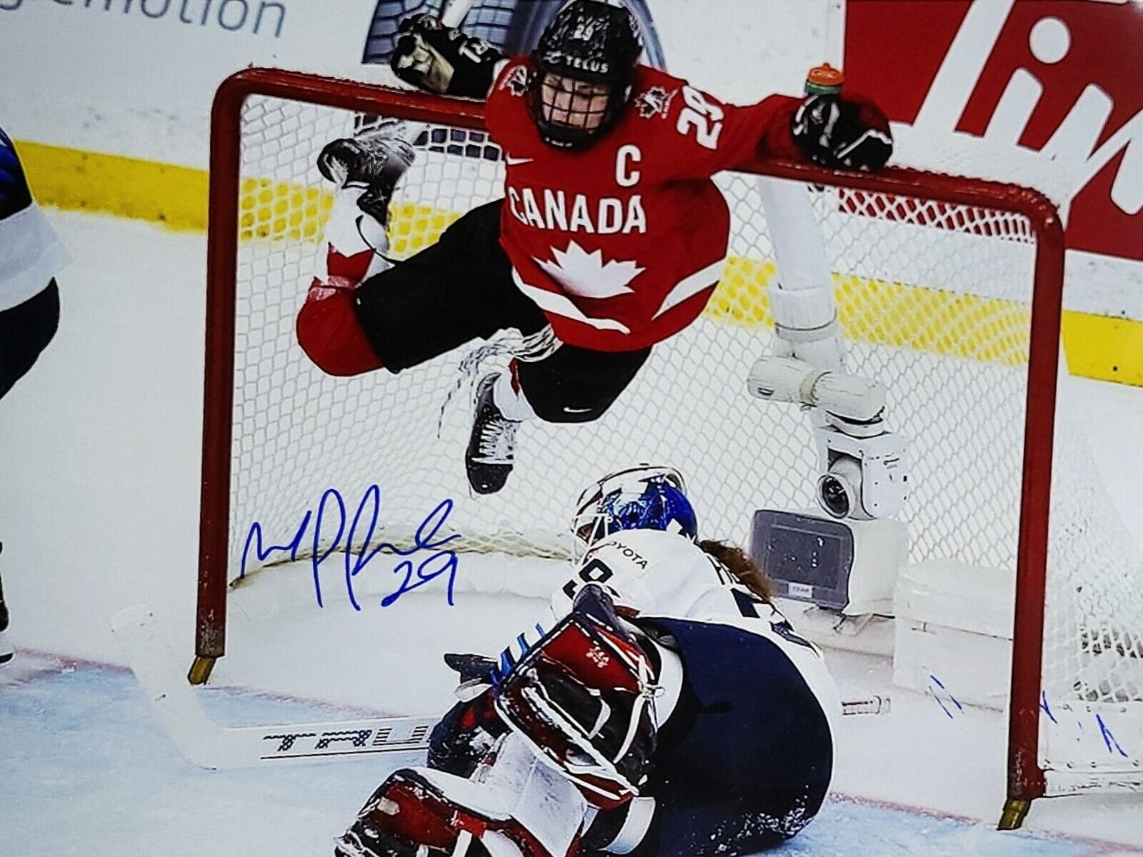 Marie Philip Poulin Hand Signed Autograph 8x10 Photo Poster painting Women's Hockey Team Canada