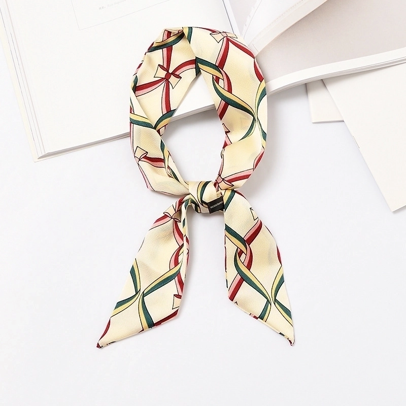 Women’s Sweet Polka Dots Heart Shape Satin Printing Silk Scarves