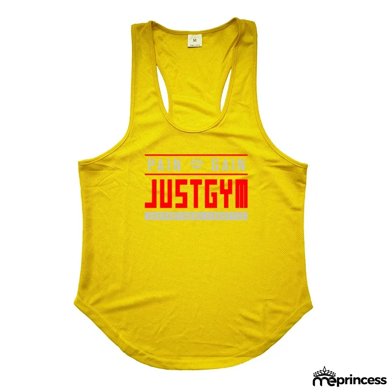 Men's Polyester Sleeveless Pullover Closure Sportswear T-Shirt