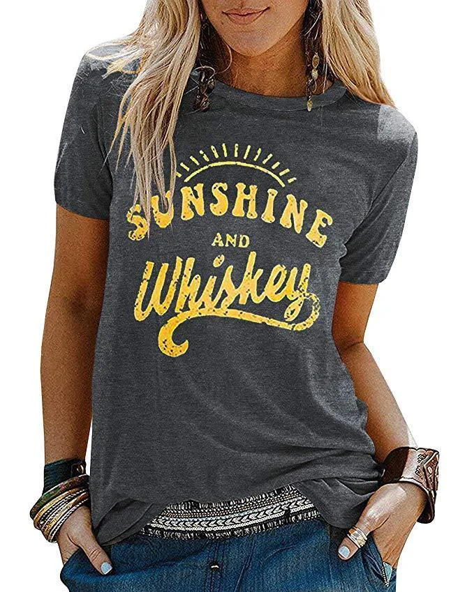 Women's T-Shirt Sunshine And Whiskey Tee