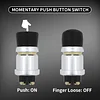 DaierTek Push Start Button Switch 12V 50A Heavy Duty Momentary Push Button Switch Waterproof Weatherproof Engine Starter Marine Horn Button 12 Volt for Auto Motor -3pcs
