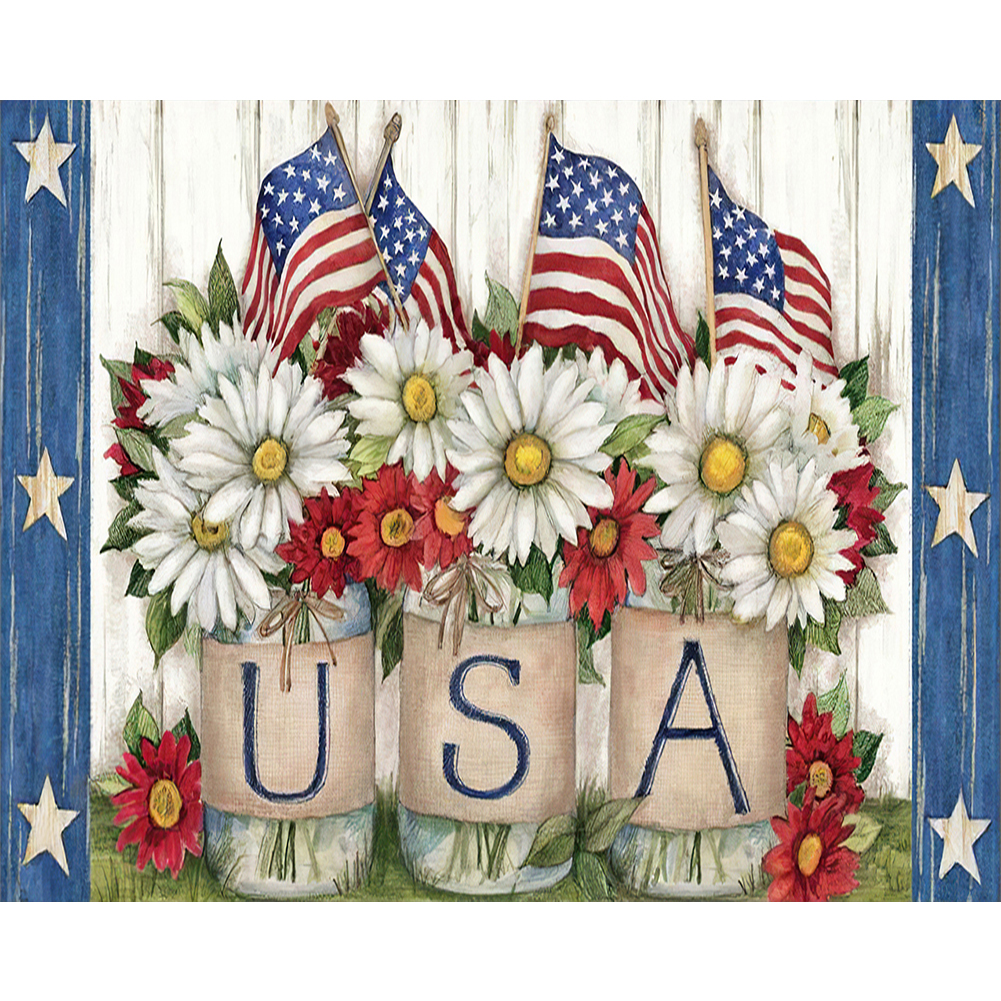 

50*40CM - Paint By Numbers - Flower Banner, 501 Original
