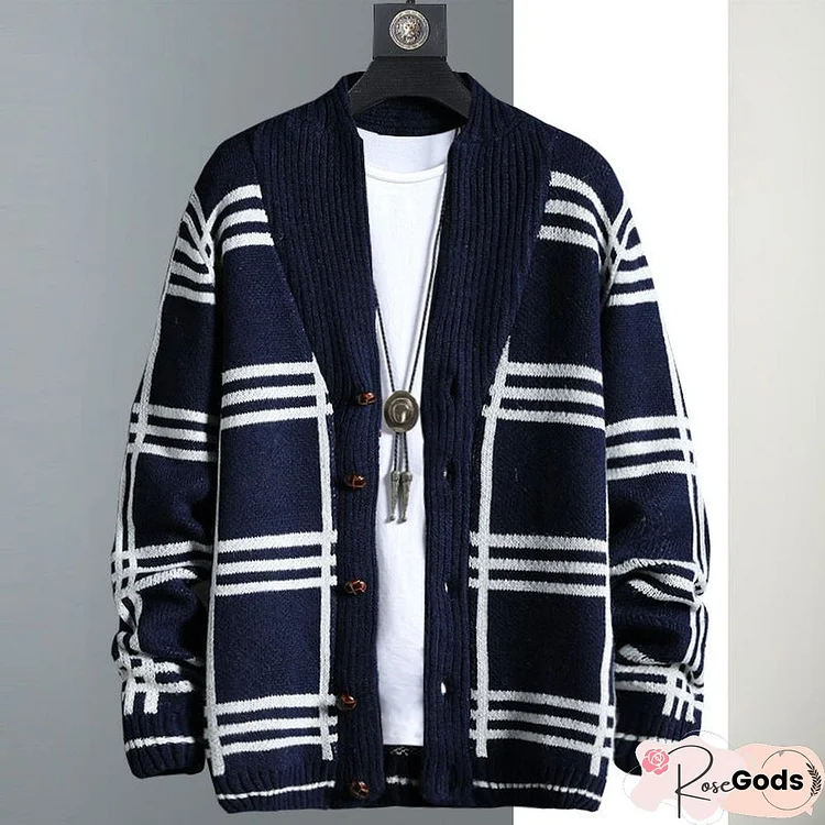 Striped Hip Hop Sweater Coat