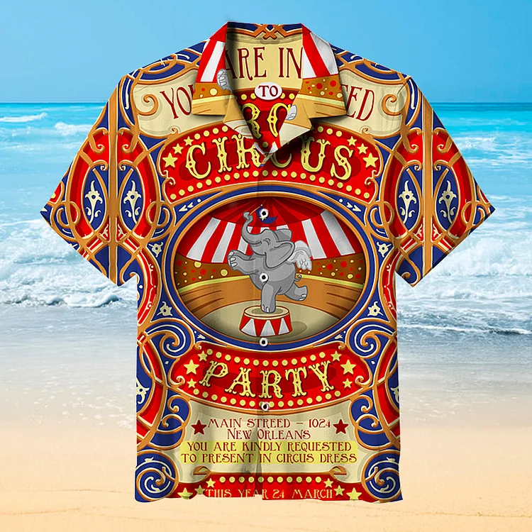 Circus Party with Elephants | Hawaiian Shirt