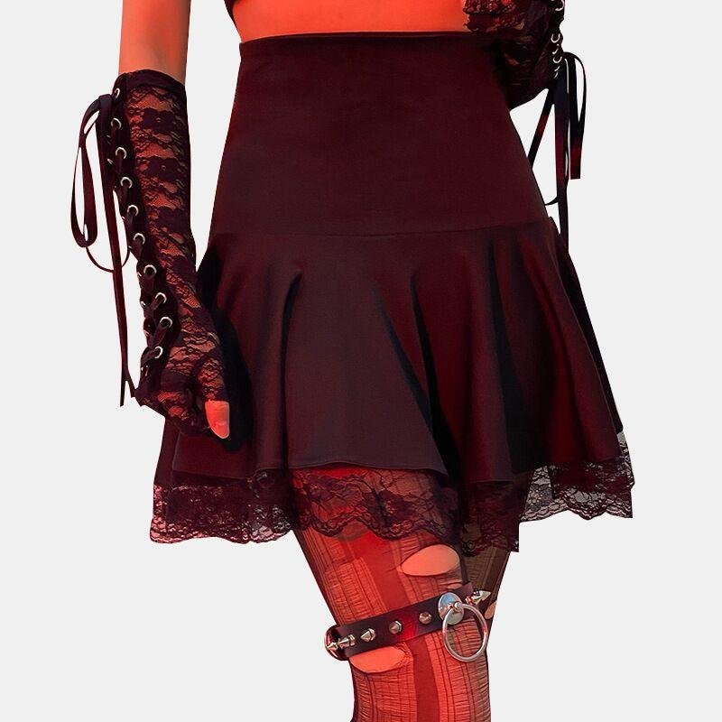 High Waist Black Skirt