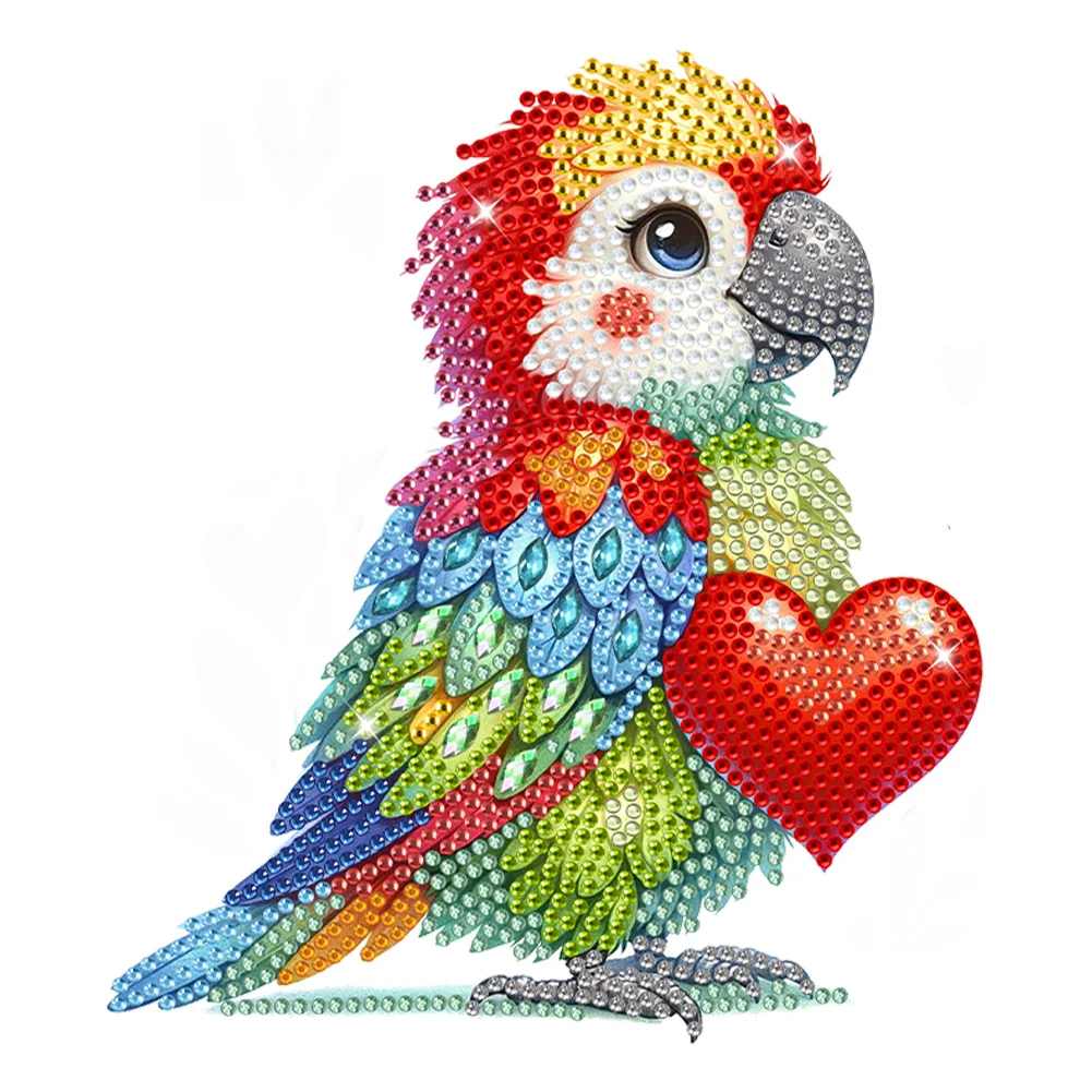 DIY Parrot Acrylic Shaking Head Christmas Desktop Diamond Art Kits