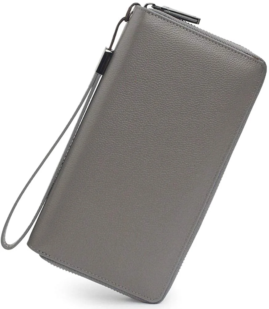 Women RFID Blocking Wallet Leather Zip Around Phone Clutch Large Travel Purse Wristlet