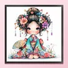 Cartoon Japanese Geisha-11CT Stamped Cross Stitch 40*40cm