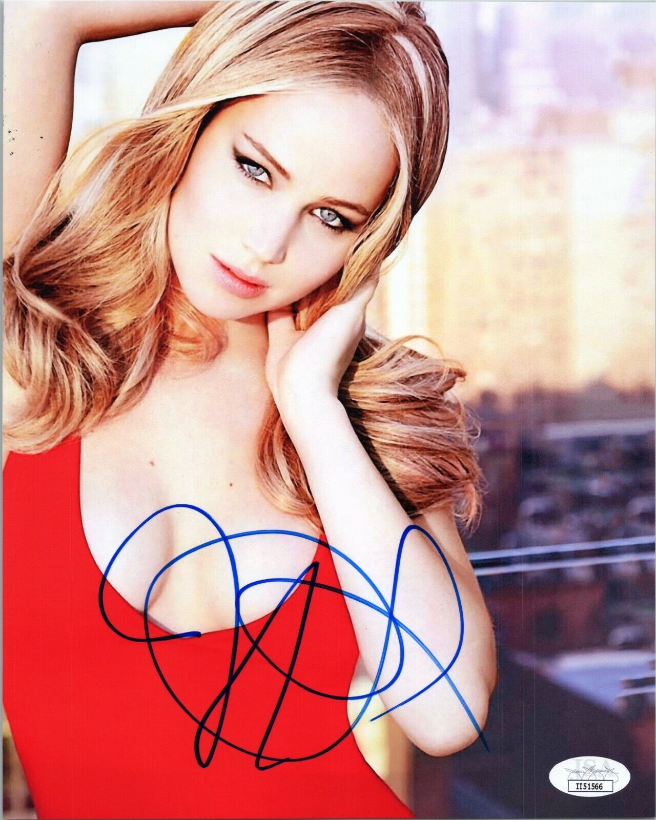 JENNIFER LAWRENCE Authentic Hand-Signed SEXY HUNGER GAMES