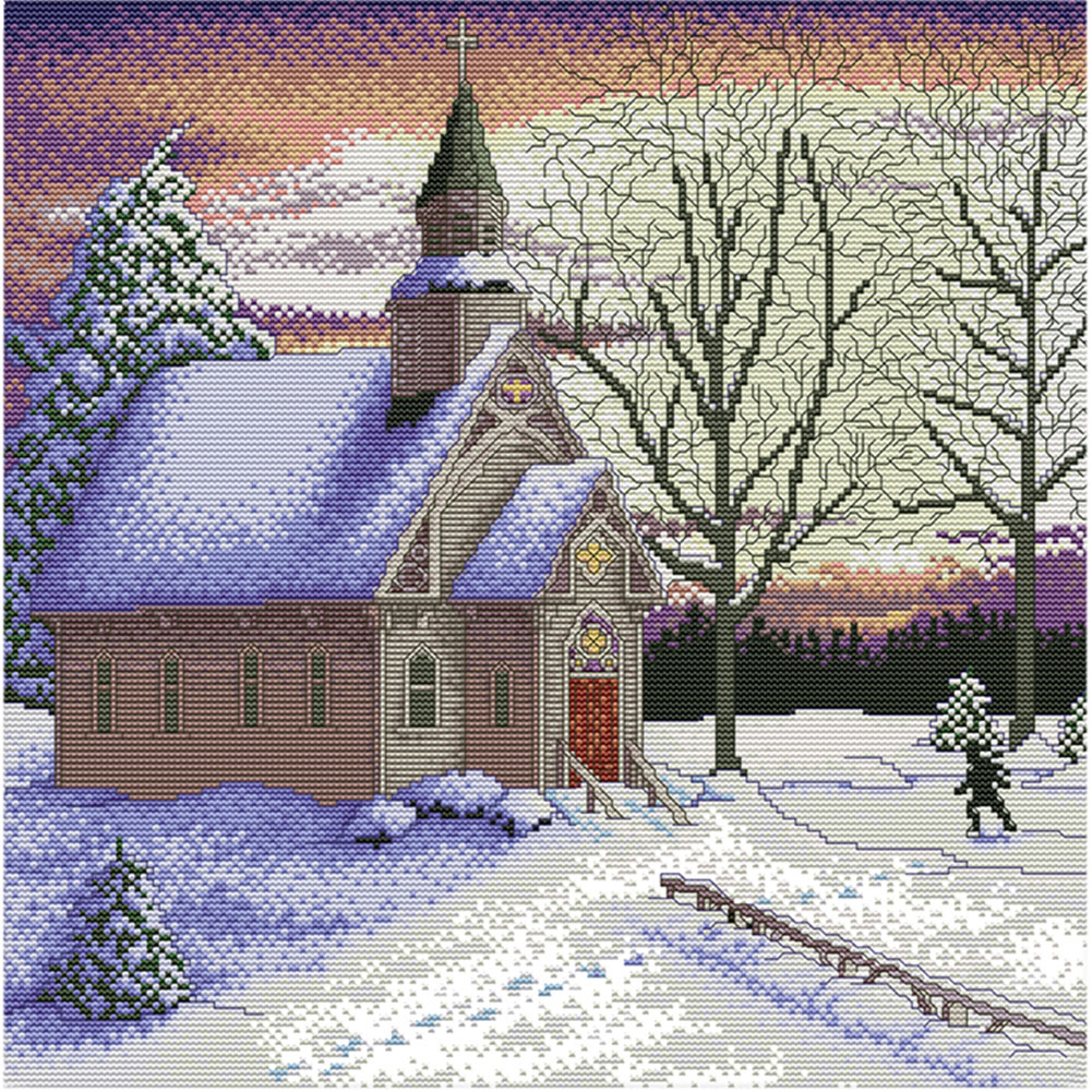 

41*41CM - 14CT Stamped Cross Stitch-Scenery Series, 501 Original