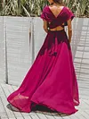 Solid Color Plunging Empire Maxi Dress