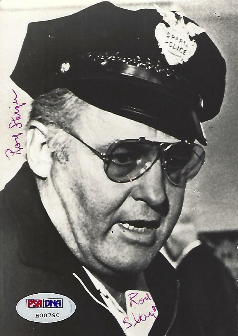 Rod Steiger 2x Signed 4x6 Photo Poster painting PSA/DNA COA In the Heat of the Night Autograph