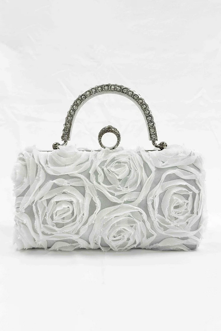 Fashion Pink Floral Trimmings Banquet Shoulder Bags 2024 - Xpluswear