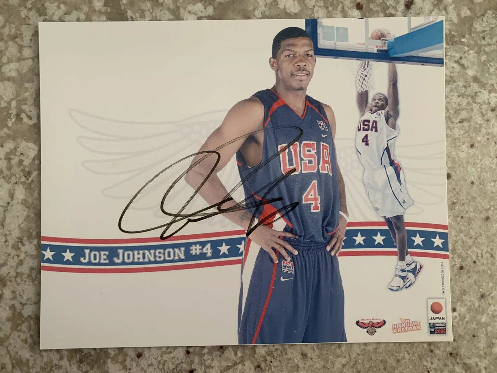 Joe Johnson signed 8X10 Photo Poster painting Atlanta Hawks