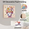 (25x25cm)DIY Gnome Framed Handmade Pearl Painting Art Craft Kit Living Home Decor