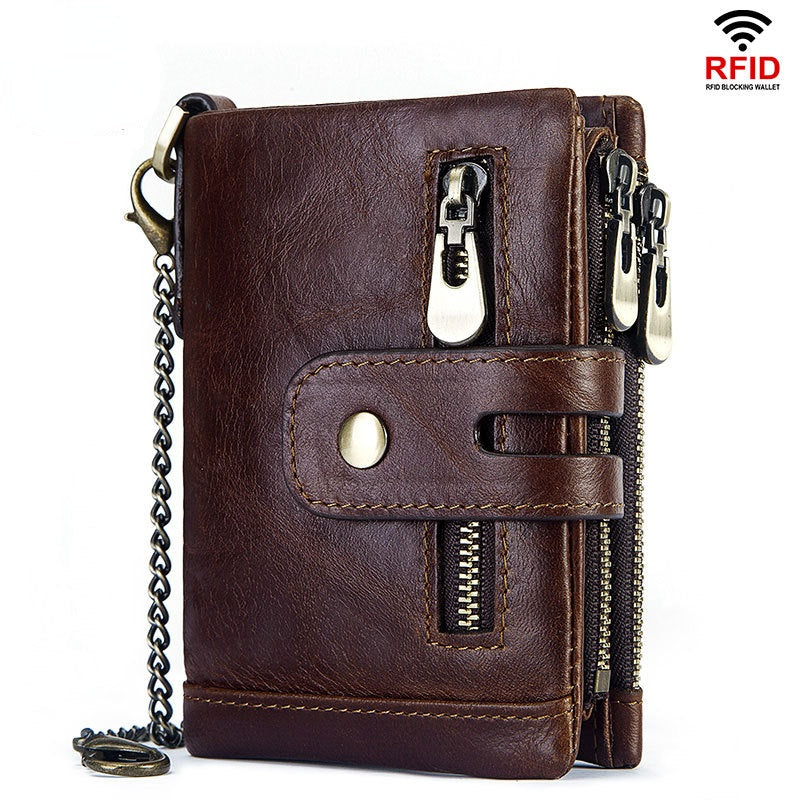 RFID Genuine Leather Guard Against Theft Vintage Wallet Card Holder | ARKGET