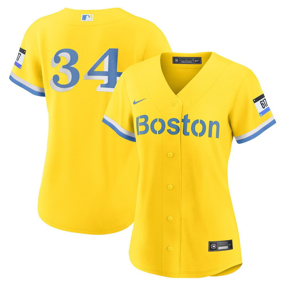 Women's Boston Red Sox David Ortiz City Connect Replica Jersey - Gold mysite